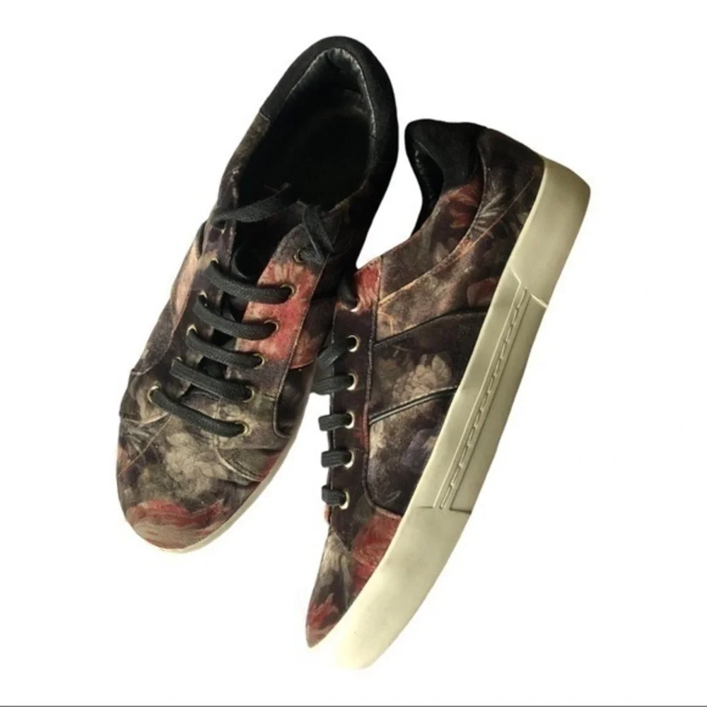 Joie Dakota velvet floral sneakers Size 37.5/ US 7.5